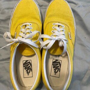 Vans Era Cyber Yellow & White Skate Shoes - UNISEX